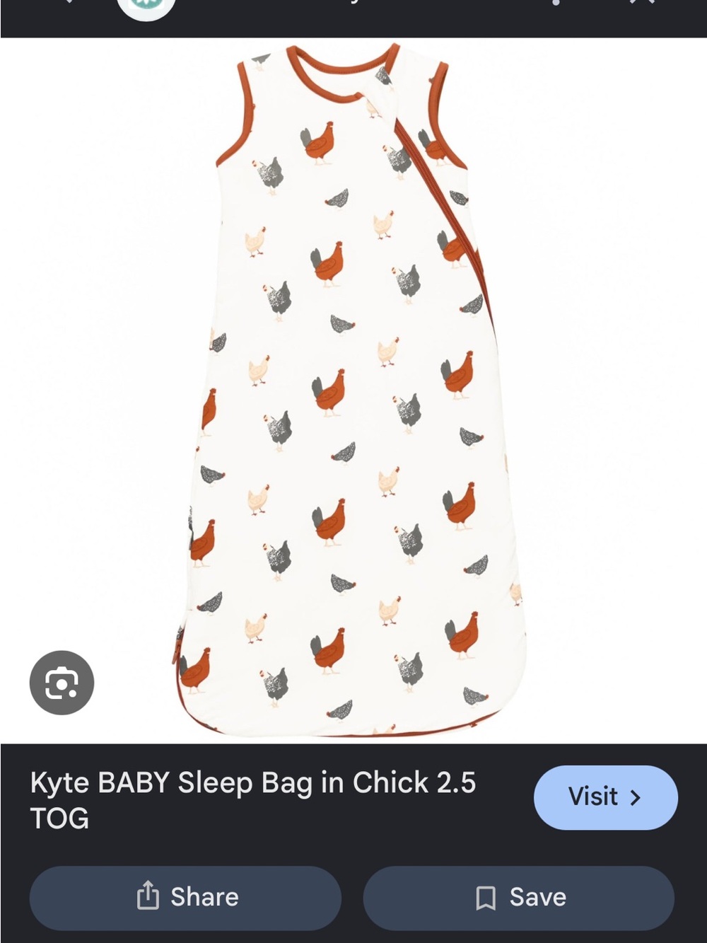 NWOT Kyte Baby 2.5 TOG sleep sack in Chick size XS